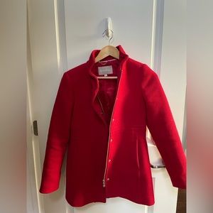 Banana Republic | red wool blend coat | 0p